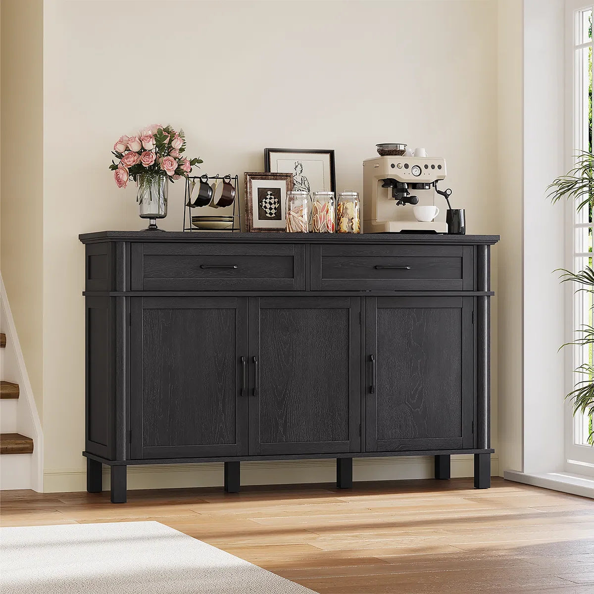 Marcellis Modern 2-Drawer Buffet Sideboard with Adjustable Shelves, image 11