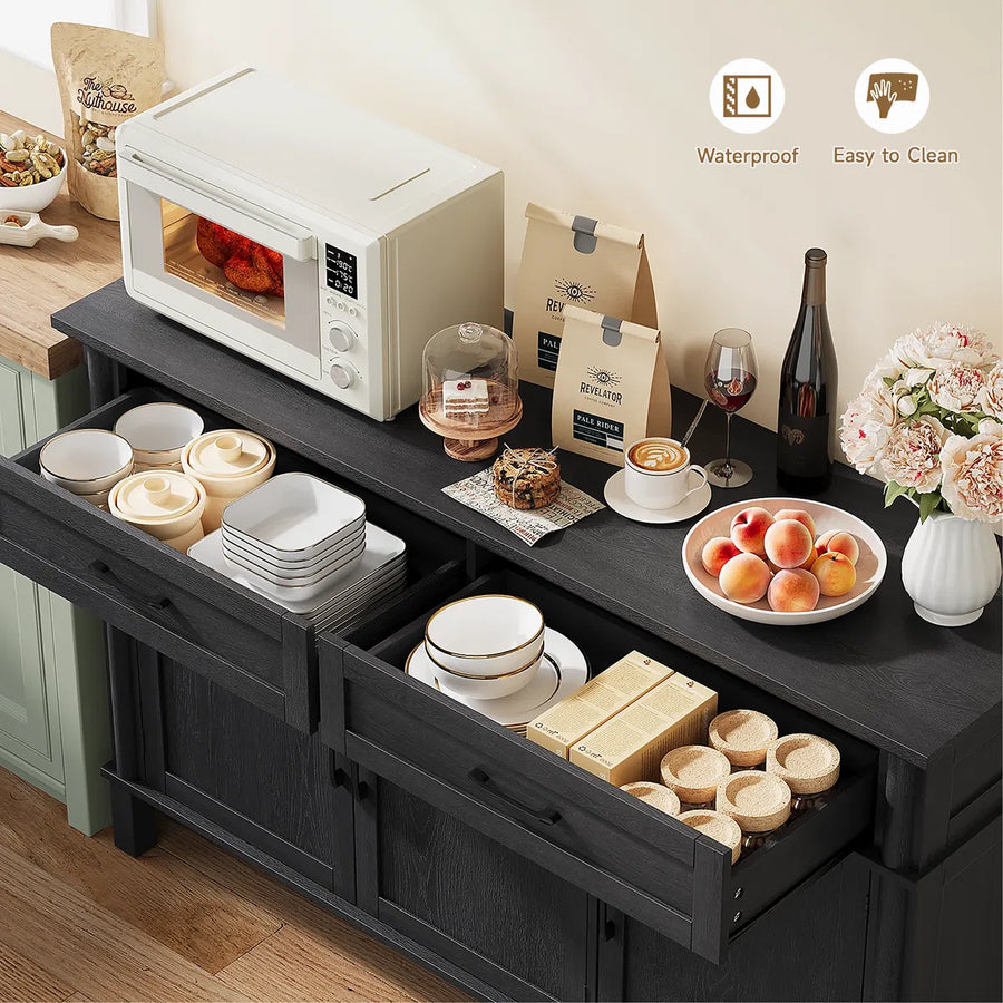 Marcellis Modern 2-Drawer Buffet Sideboard with Adjustable Shelves, image 16
