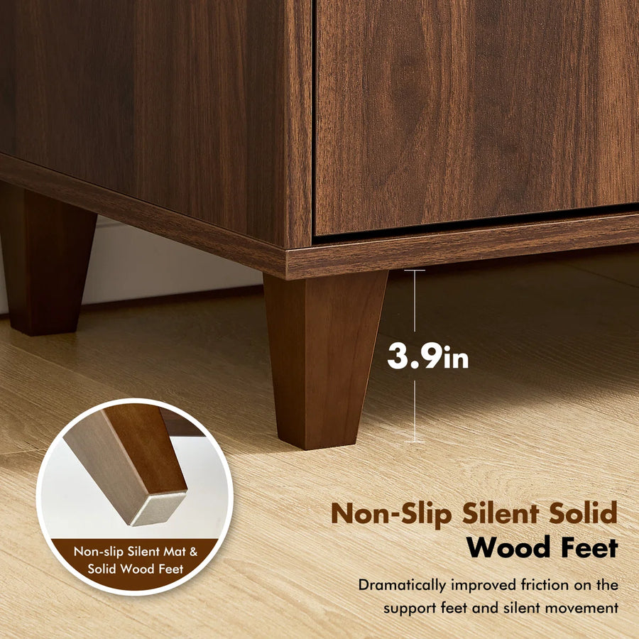 Ravelle Modern Fluted 3-Drawer Sideboard with Adjustable Shelf, image 6