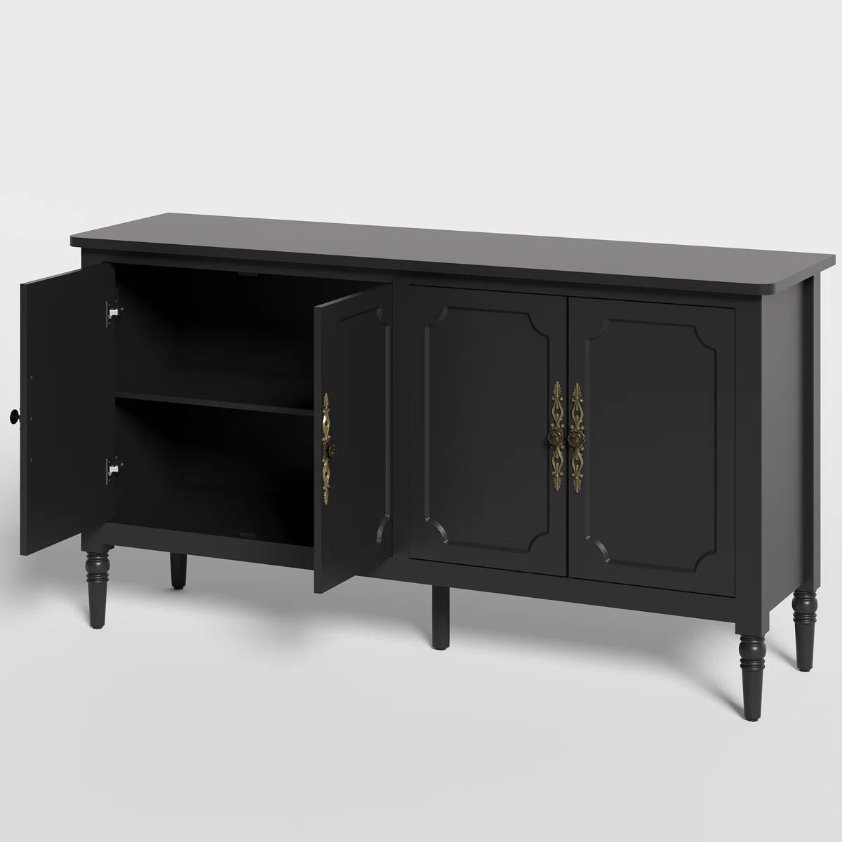 Valmere Modern 4-Door Sideboard with Adjustable Shelves, image 8