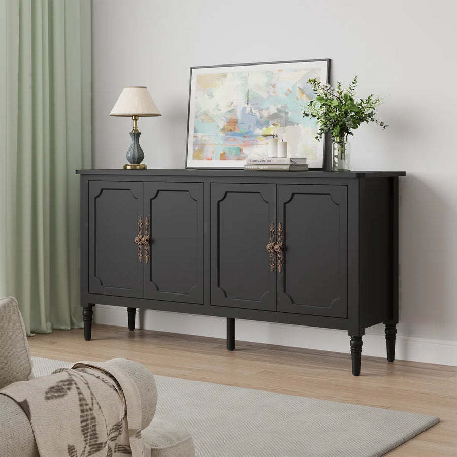 Valmere Modern 4-Door Sideboard with Adjustable Shelves