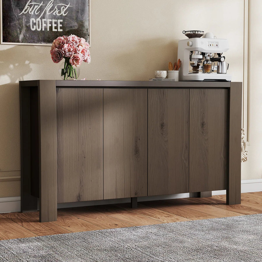 Calvessa Modern 4-Door Buffet Sideboard with Storage, image 9