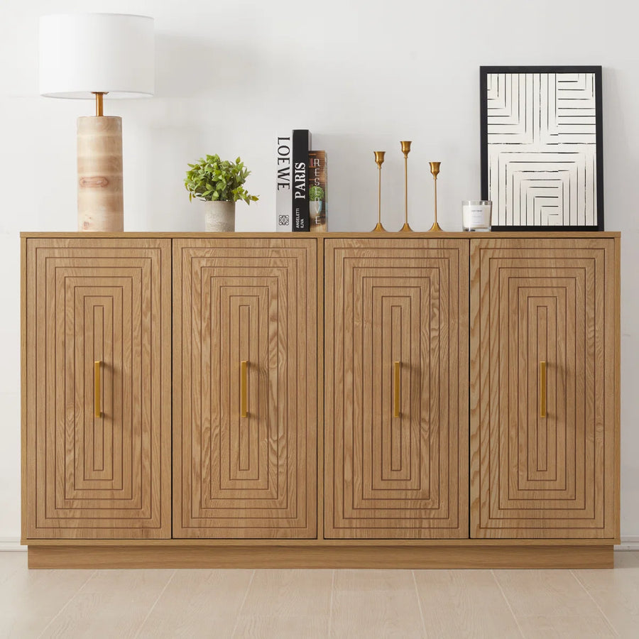 Avenor Modern 4-Door Buffet Cabinet with Adjustable Shelves, image 6