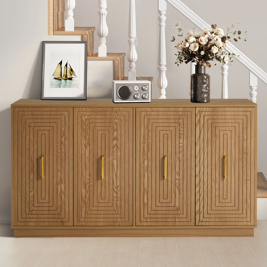 Avenor Modern 4-Door Buffet Cabinet with Adjustable Shelves, image 9