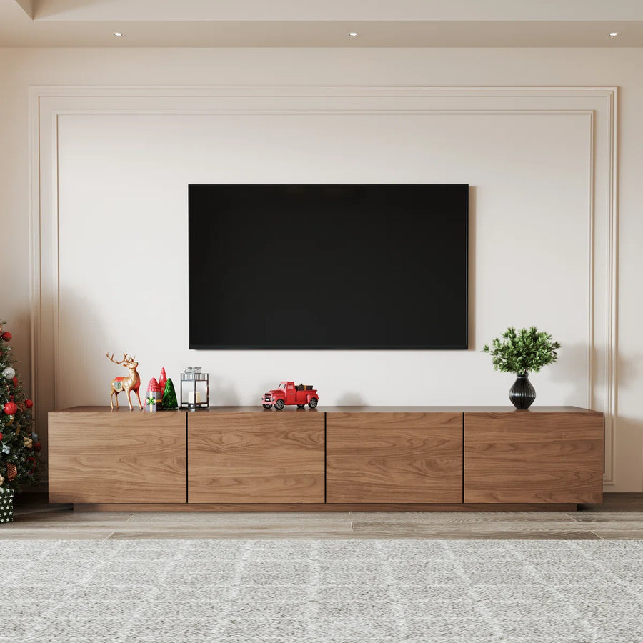 Virello 94.5" Modern TV Stand with 4 Storage Cabinets