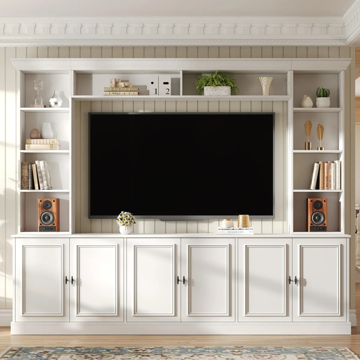 Caldris 97.4" Mid-Century 4-Piece Entertainment Center