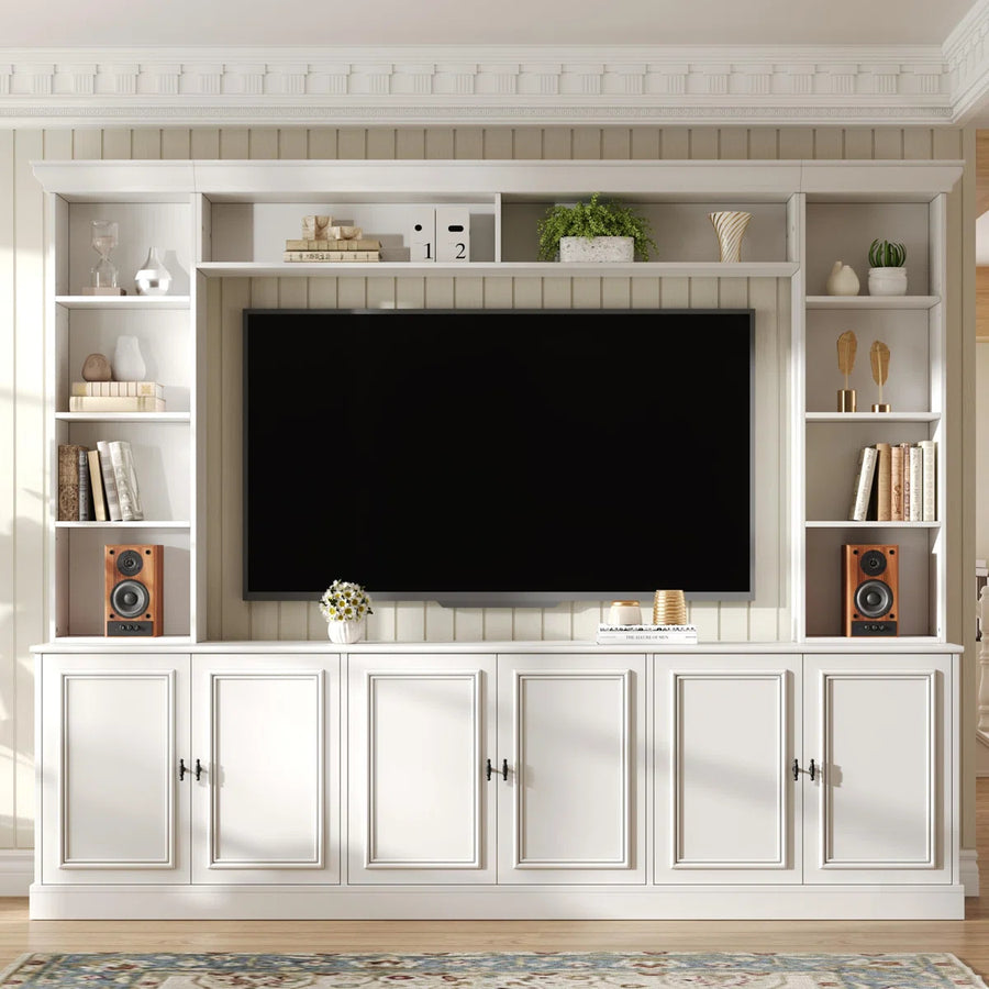 Caldris 97.4" Mid-Century 4-Piece Entertainment Center