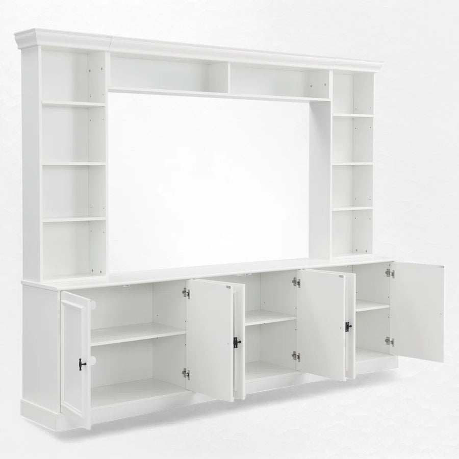 Caldris 97.4" Mid-Century 4-Piece Entertainment Center, image 9