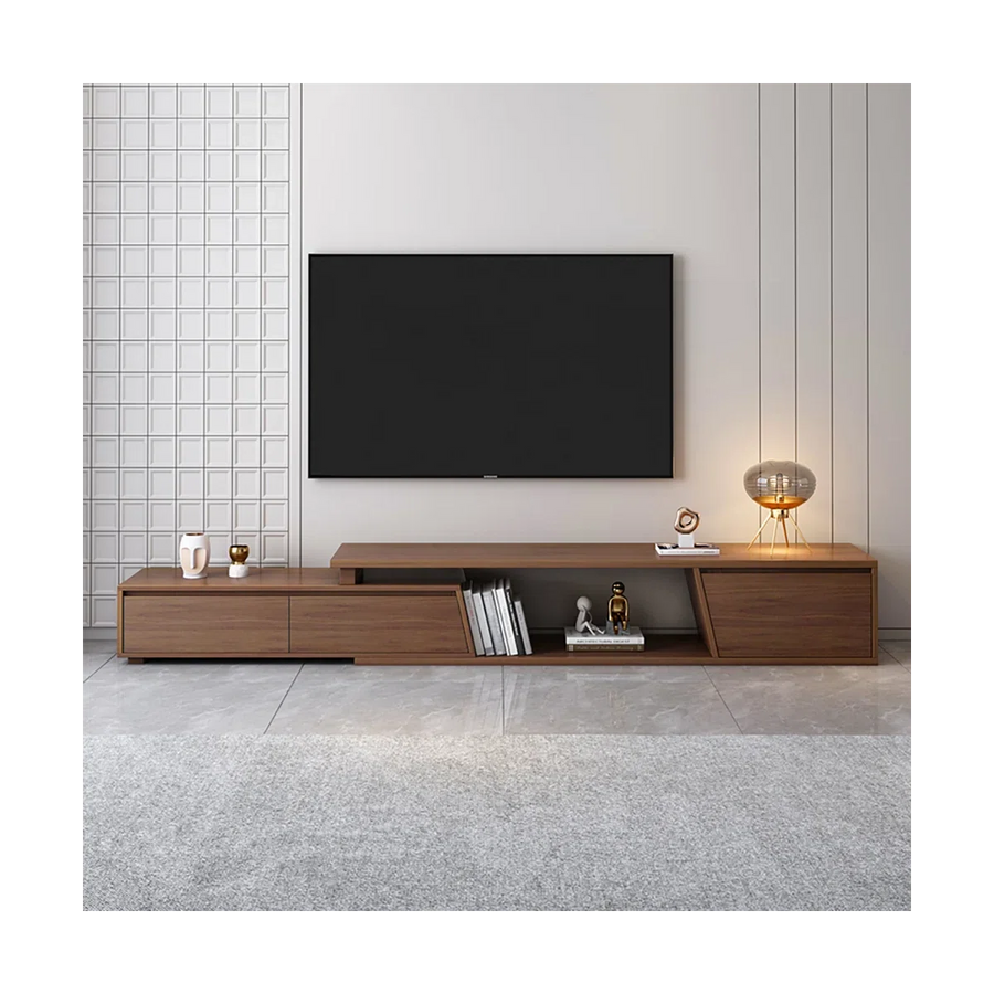 Sorev Extendable Mid-Century Modern TV Stand with Storage