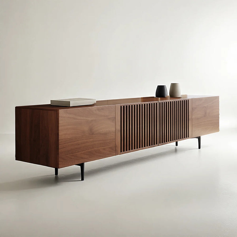 Marvello Mid-Century Modern TV Stand with Storage, image 3