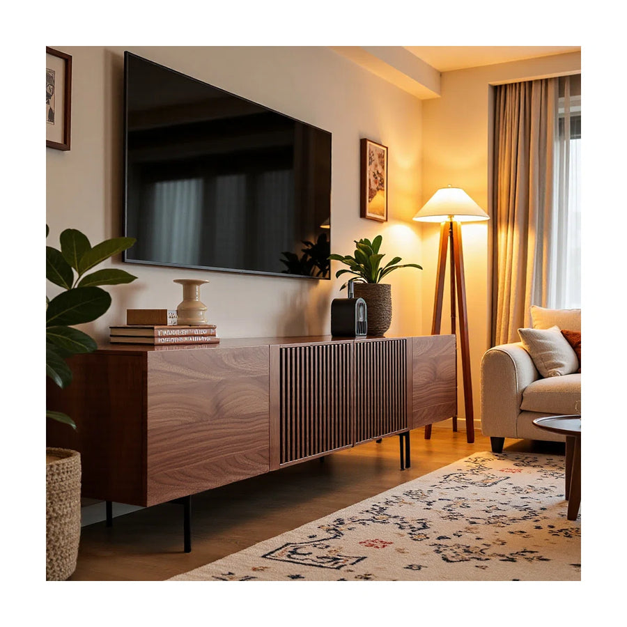 Marvello Mid-Century Modern TV Stand with Storage, image 10