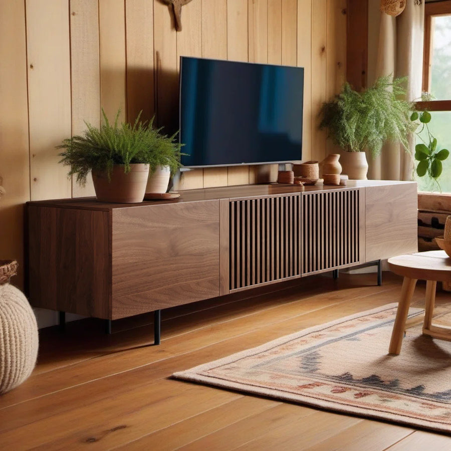Marvello Mid-Century Modern TV Stand with Storage, image 12