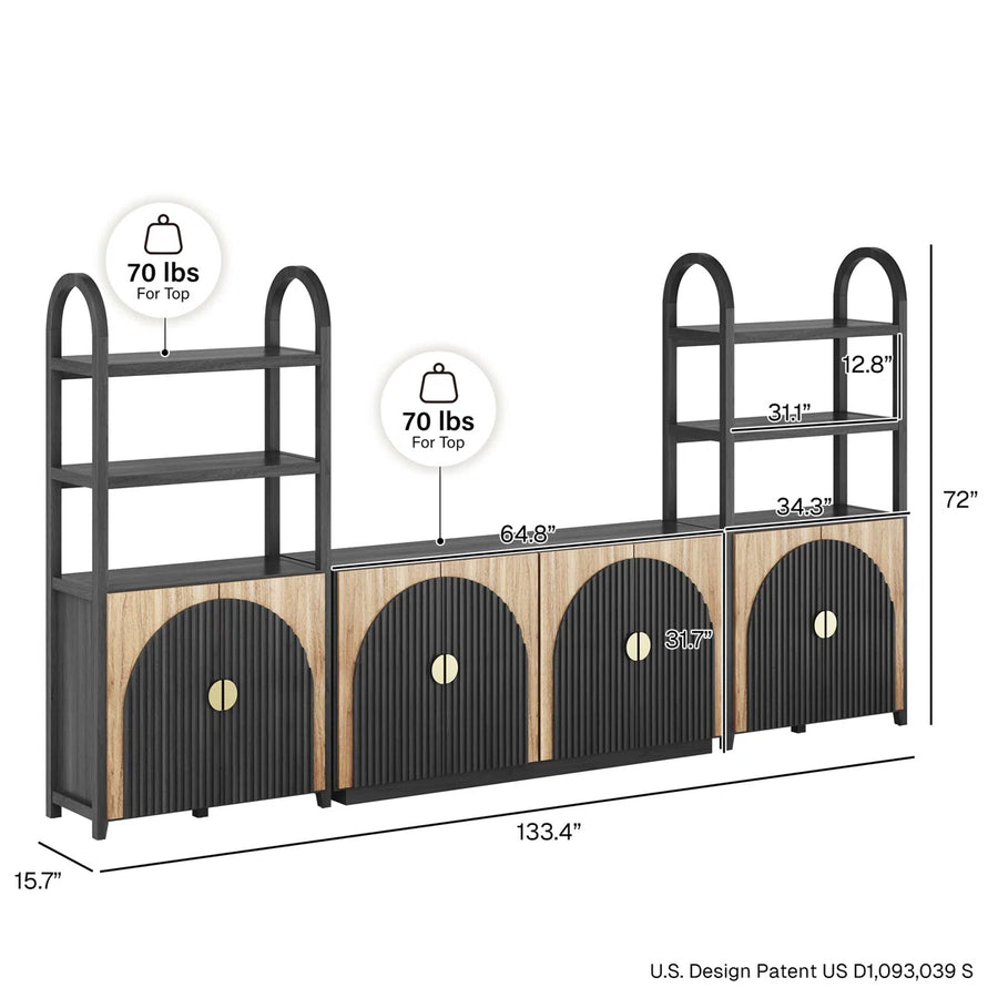 Cavelle 4-Piece Modular TV Entertainment Center, image 7