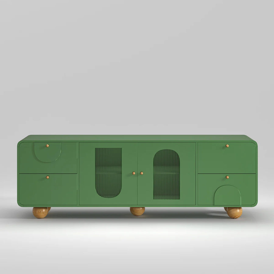 Elvara Modern Fluted Glass Sideboard & TV Console, image 4