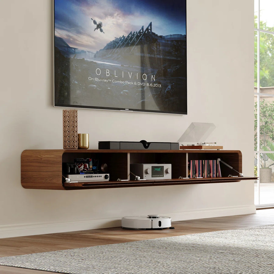 Orvian Modern Floating TV Stand with Storage, image 7