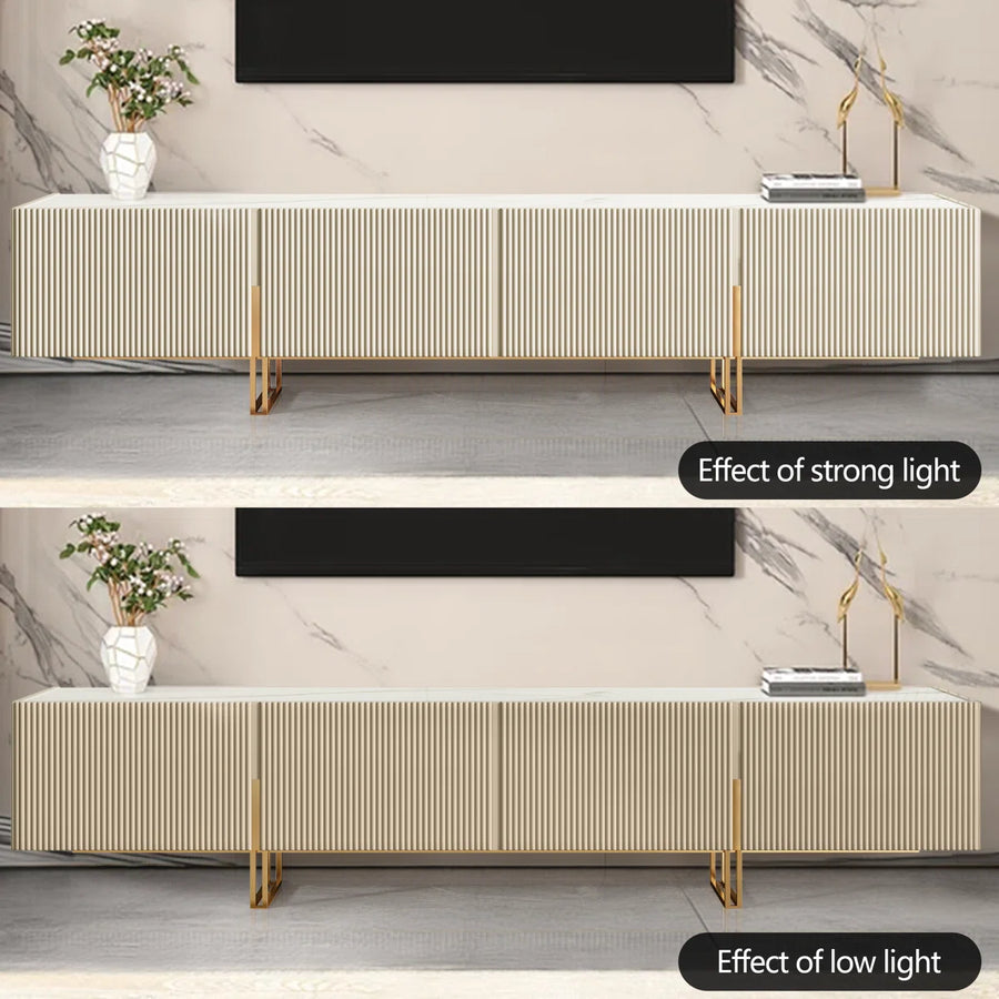 Velora Modern Luxury TV Stand with Faux Marble Top, image 4