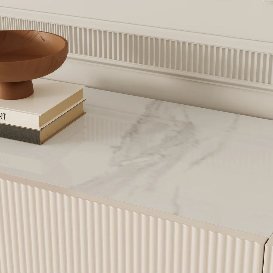 Velora Modern Luxury TV Stand with Faux Marble Top, image 5