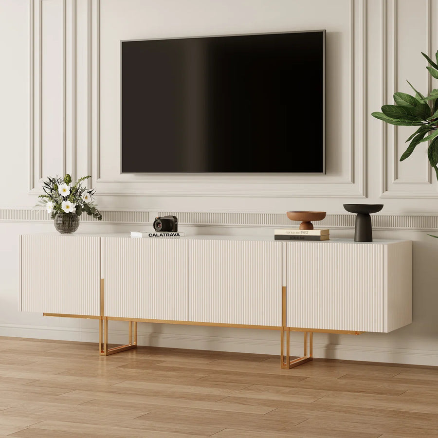 Velora Modern Luxury TV Stand with Faux Marble Top, image 8