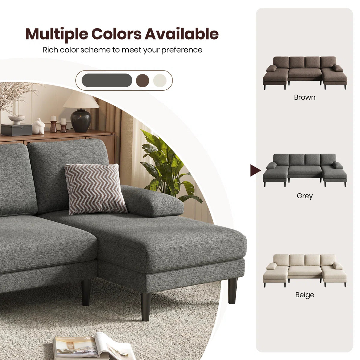 Harmony U-Shape Sectional Sofa, image 6