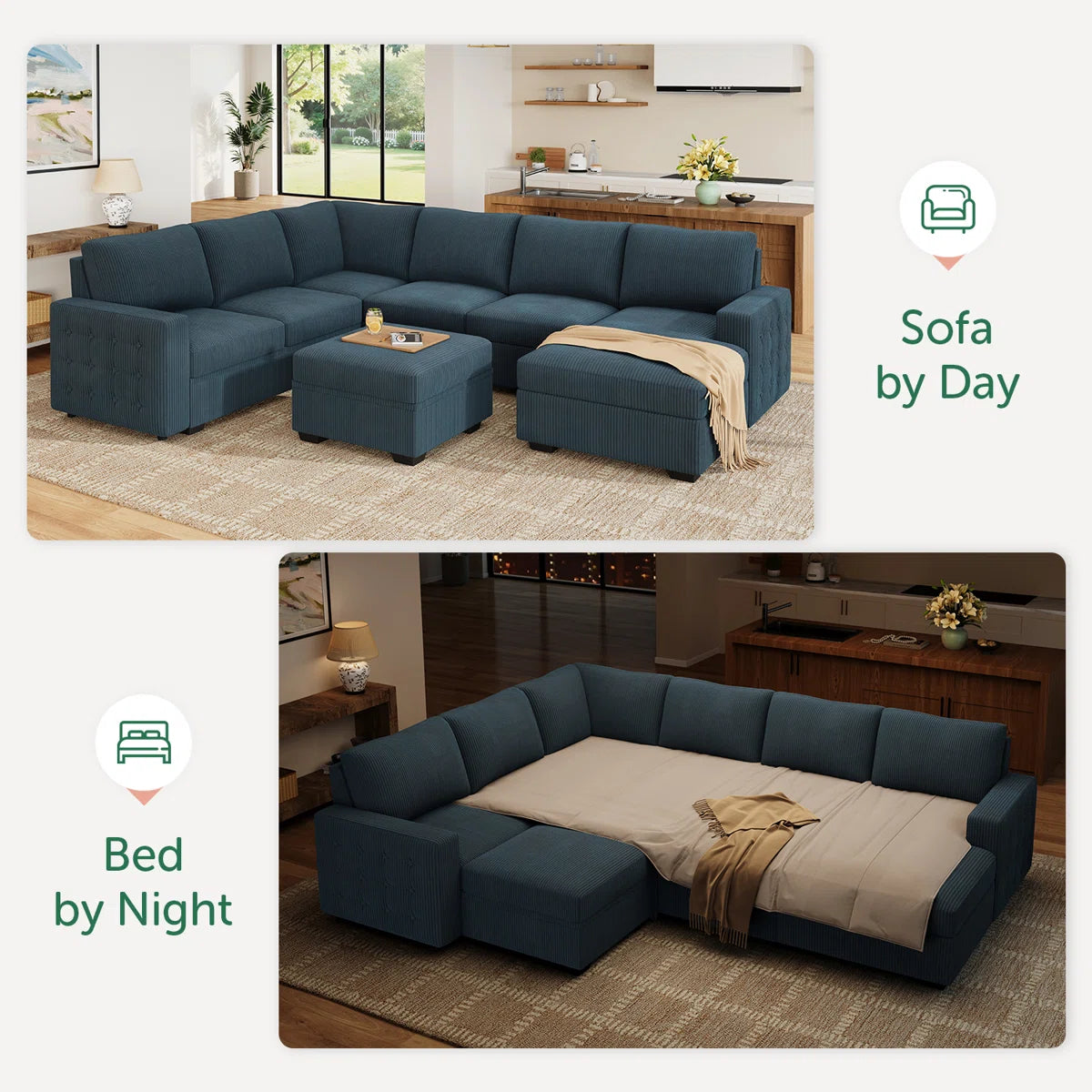 Flexora Storage Sleeper Sectional, image 6