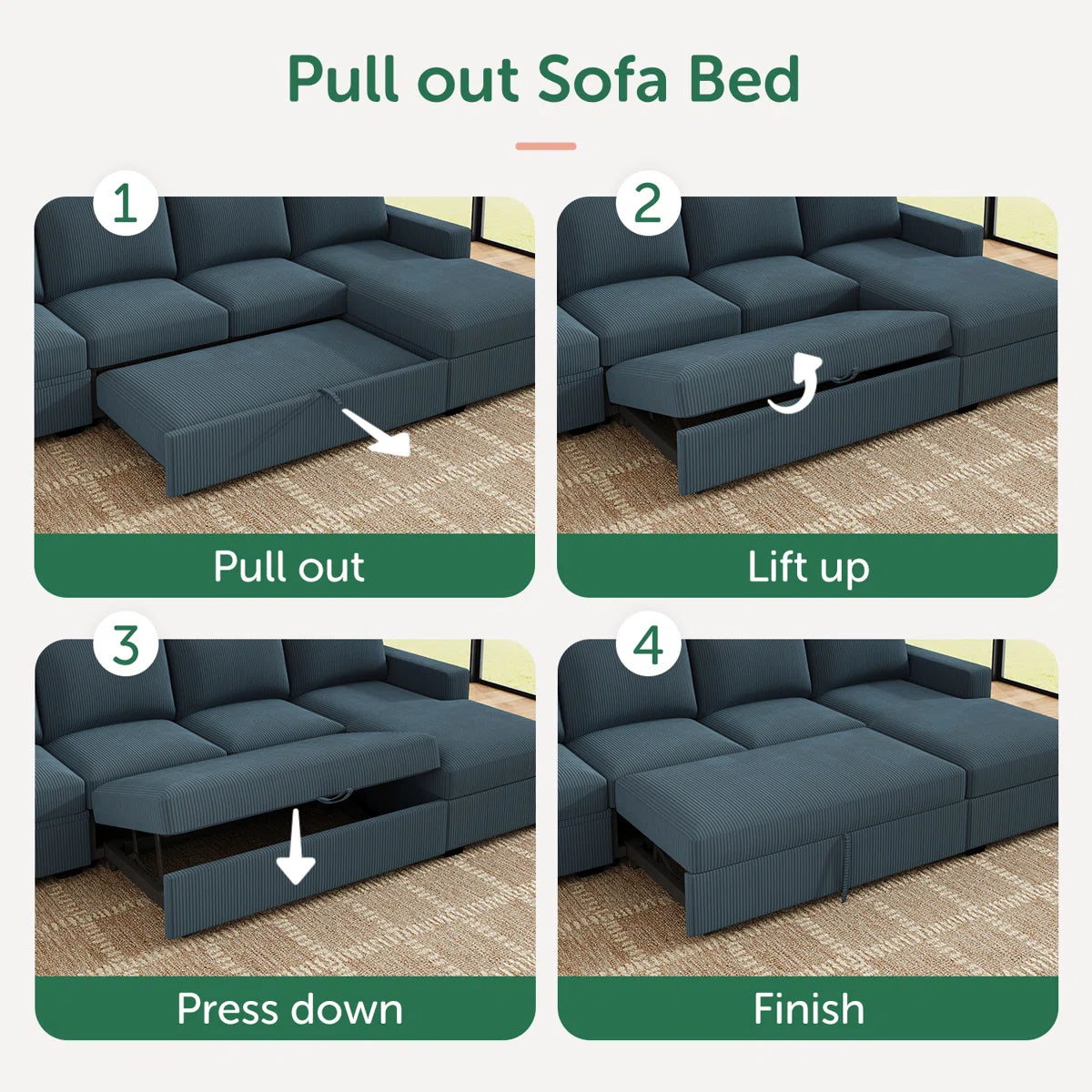 Flexora Storage Sleeper Sectional, image 7