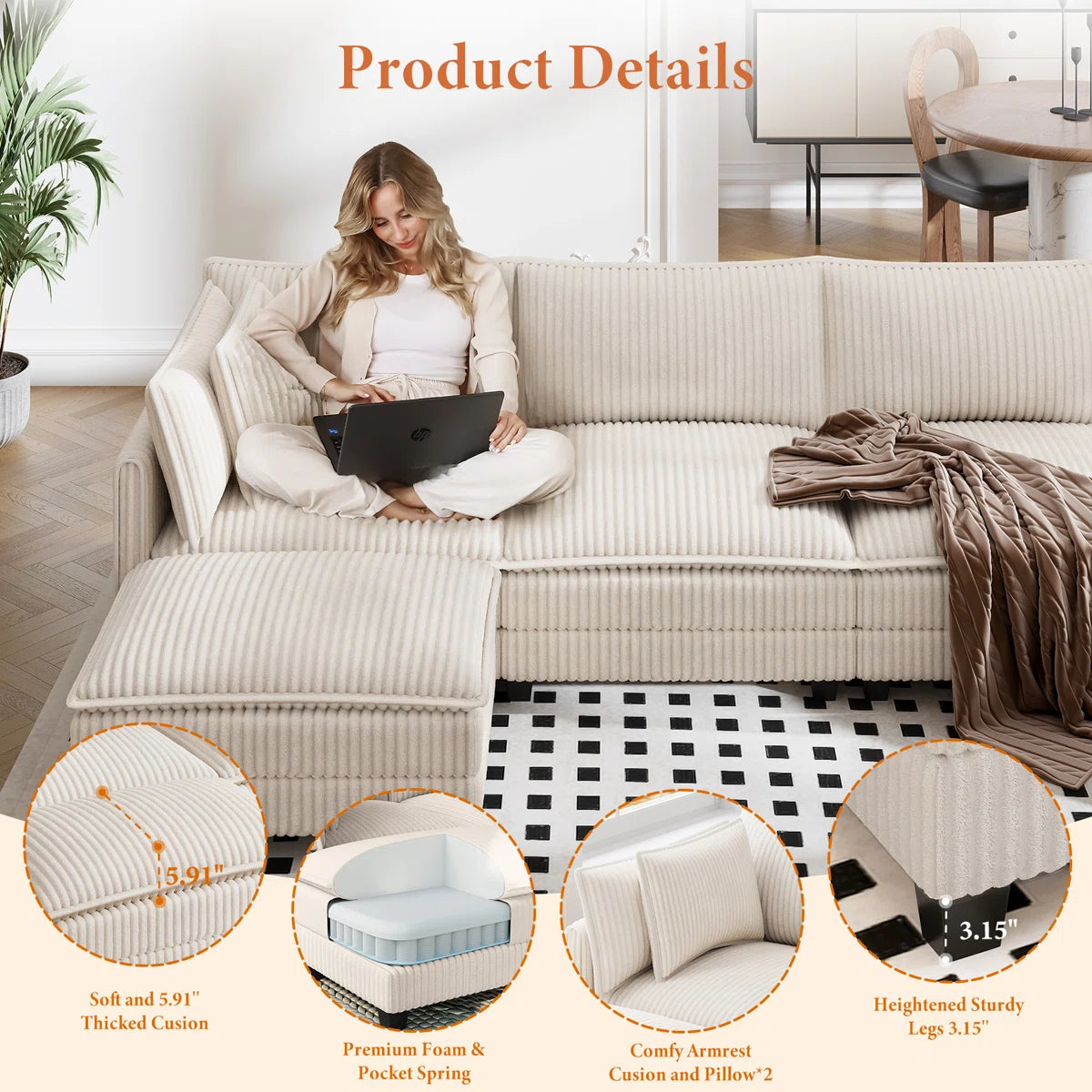 CloudHaven Modular Sofa, image 4