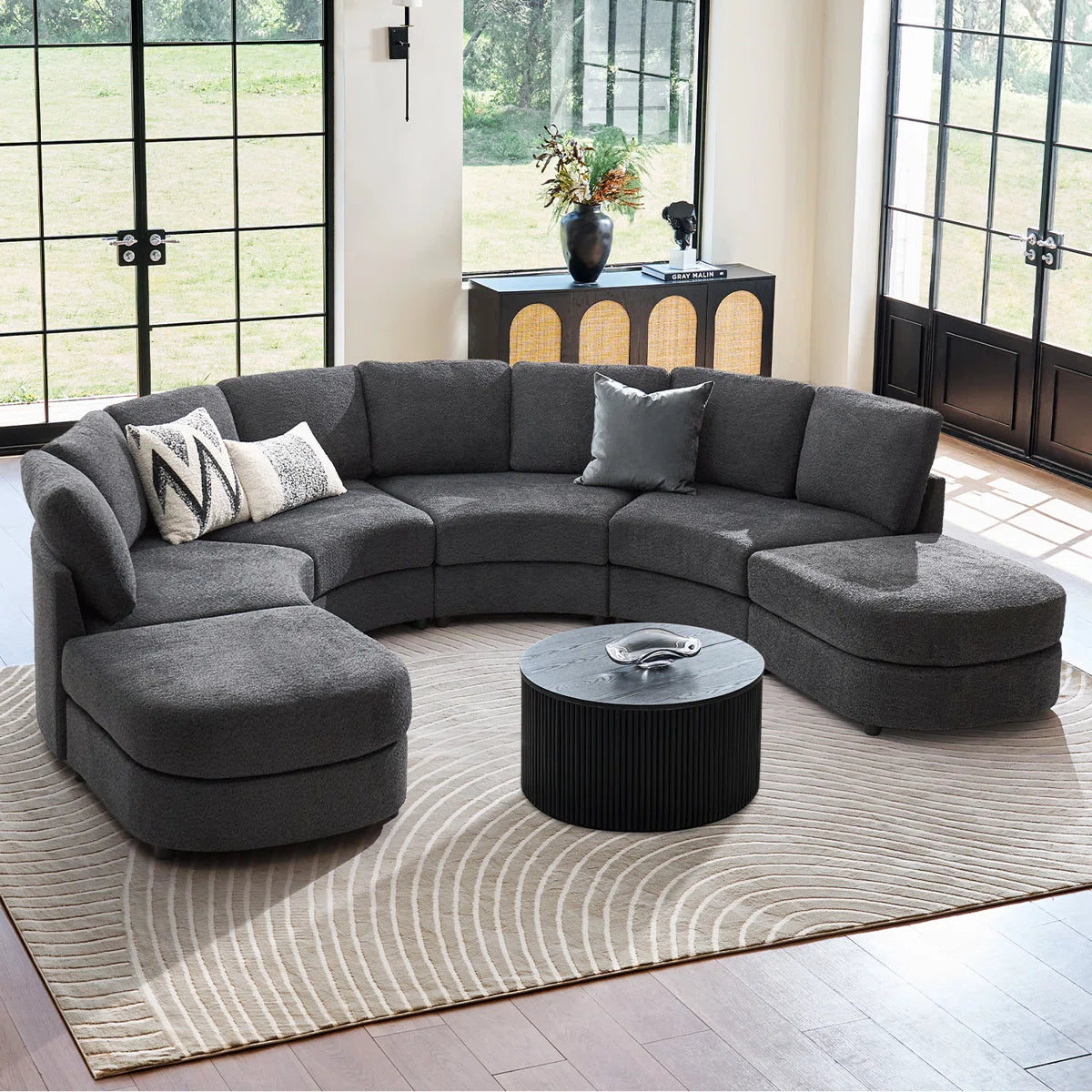 Lunaire Curve Sectional Sofa, image 8