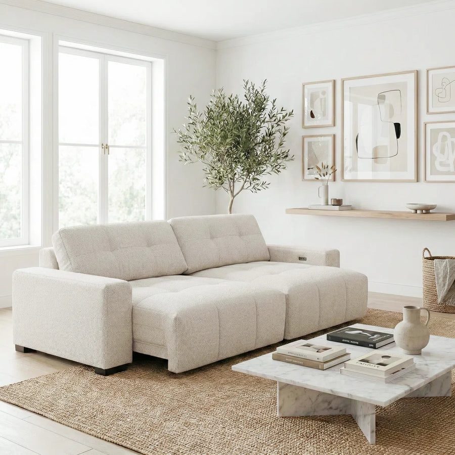 Motion Luxe Power Slider Sofa | 3-Seater Motorized Sofa with USB