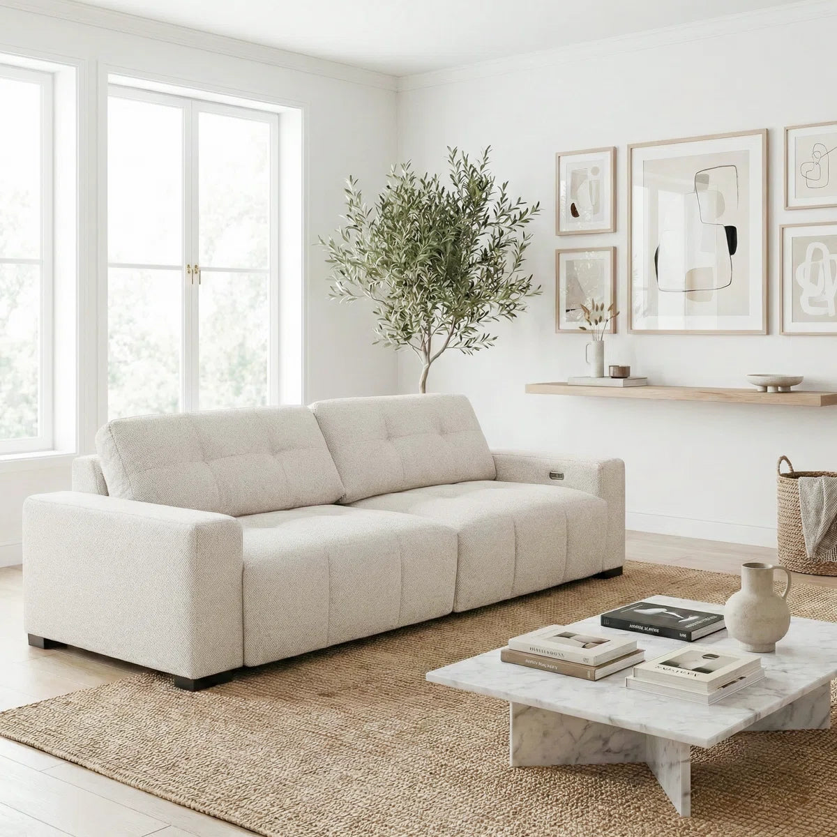 Motion Luxe Power Slider Sofa | 3-Seater Motorized Sofa with USB, image 6