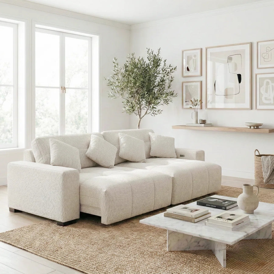 Motion Luxe Power Slider Sofa | 3-Seater Motorized Sofa with USB, image 7