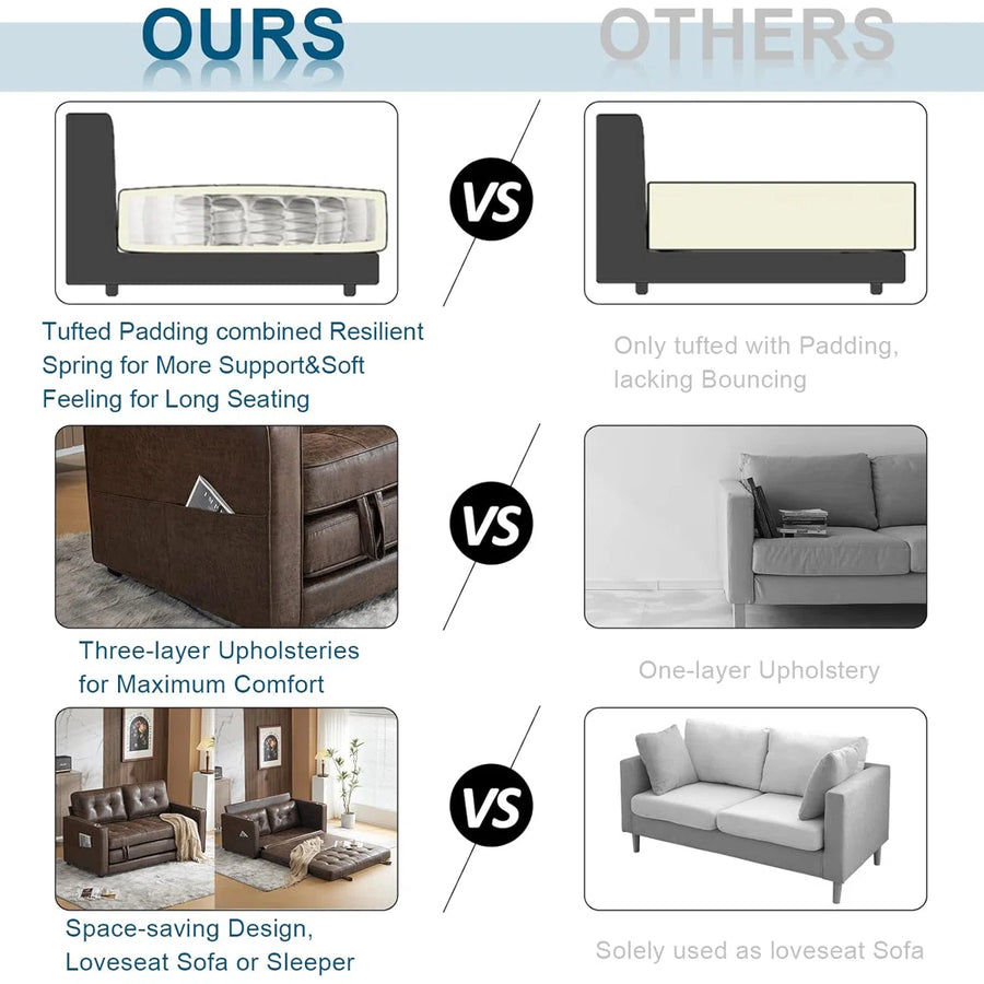 Baxter Convertible Leatherite Sofa, image 3