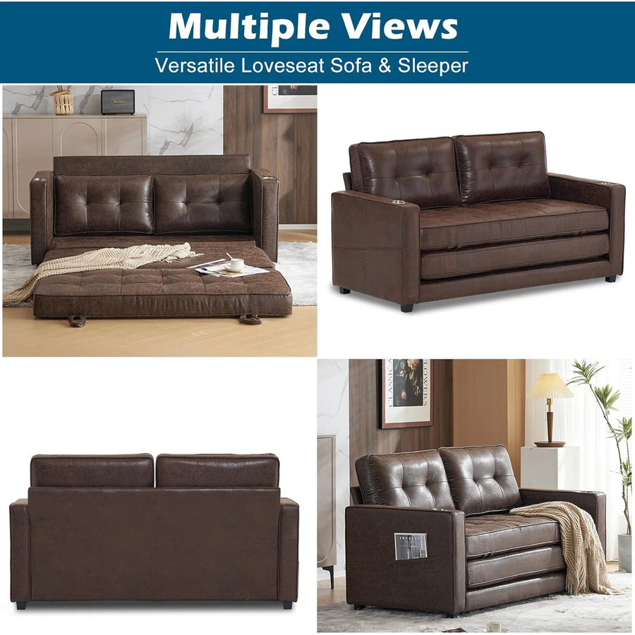 Baxter Convertible Leatherite Sofa, image 5