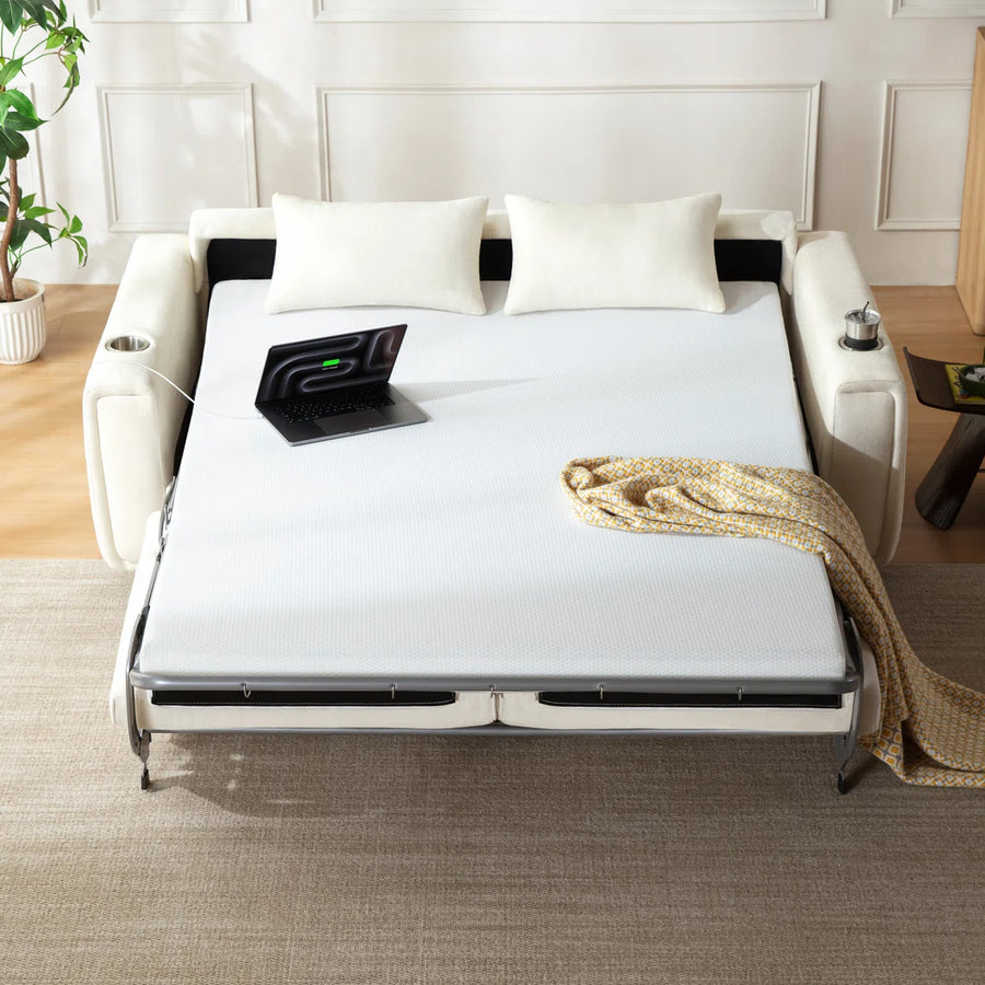 Viora Smart Pull-Out Sofa Bed with USB & Mattress, image 14