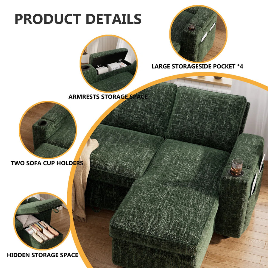 Camden Storage Sleeper Sofa, image 9