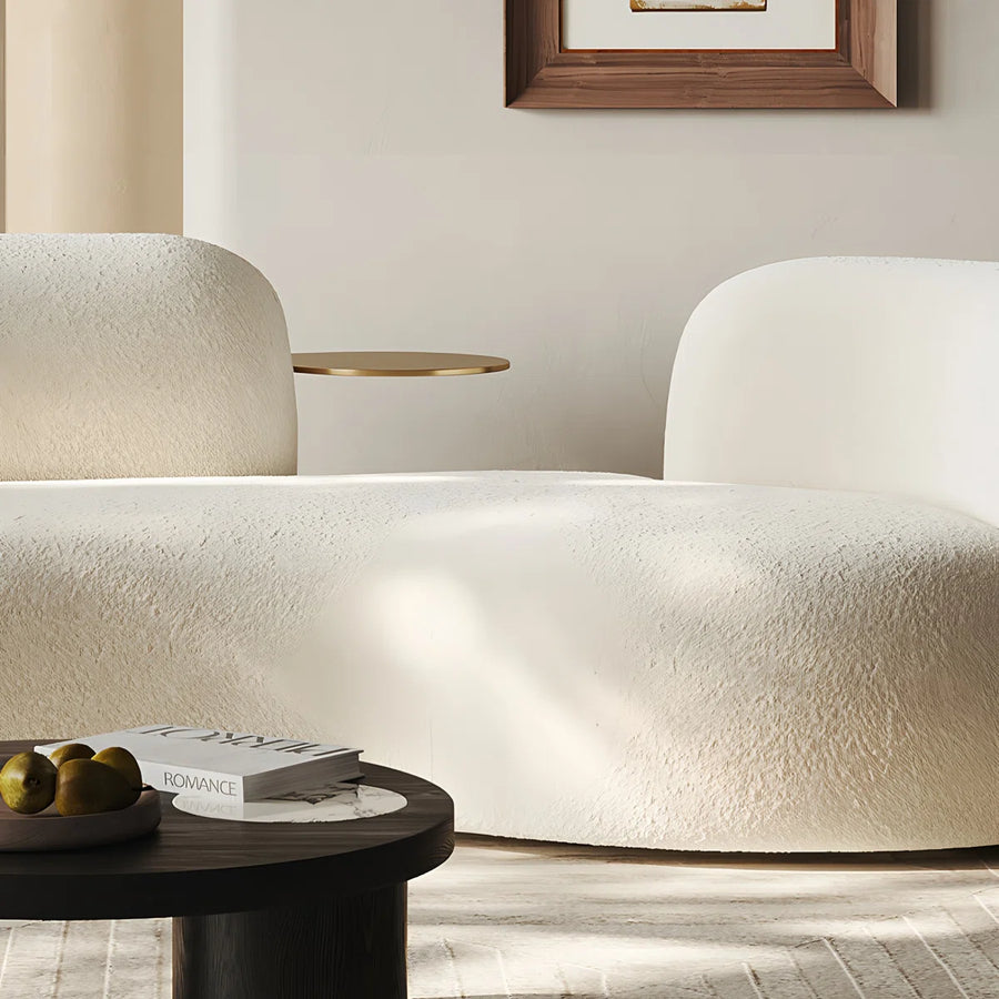 Curved Modern Sofa with Built-in Gold Tray, 102" Long, 3-Seater for Apartments and Small Homes – No Assembly Required, image 10