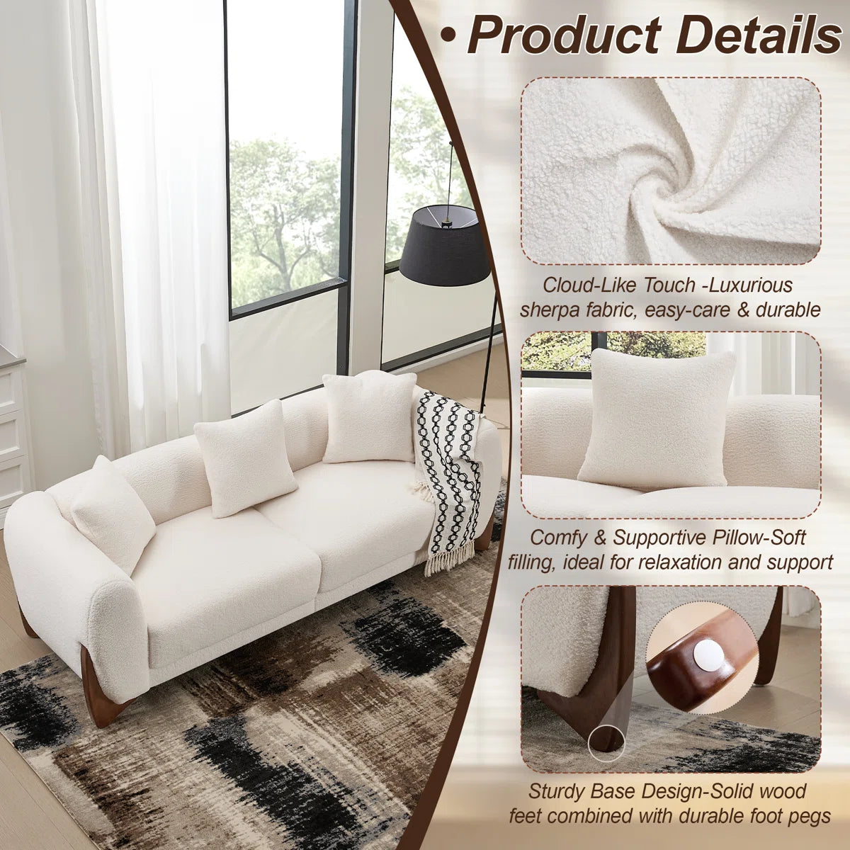 Oslo Bouclé Sofa, image 2