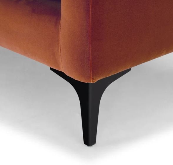 Gary Modern Leather 3-Seater Sofa with Sleek Metal Legs, image 4