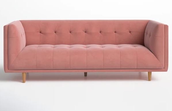 Serene Modern Tufted 3-Seater Sofa with Solid Wood Legs, image 2