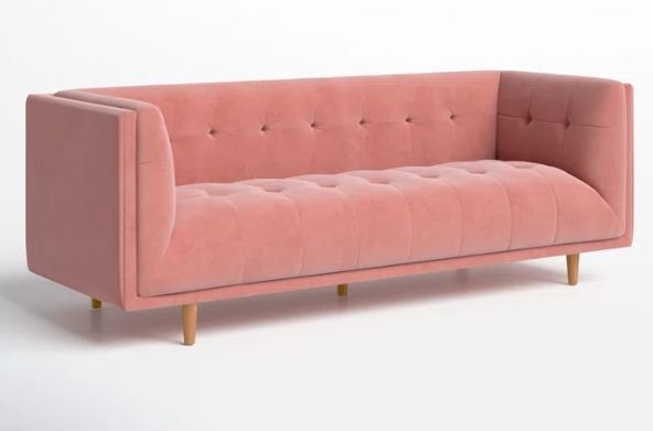 Serene Modern Tufted 3-Seater Sofa with Solid Wood Legs, image 3