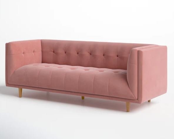 Serene Modern Tufted 3-Seater Sofa with Solid Wood Legs, image 4